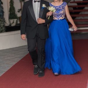 Sherri Hill Blue Prom Dress